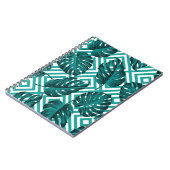 Tropische bladeren: bloemig naadloos patroon. notitieboek (Linkerzijde)