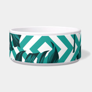 Tropische bladeren: bloemig naadloos patroon. voerbakje