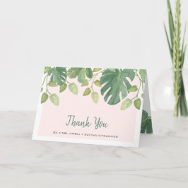 Tropische Bladeren | Blush en Groen Bedankt