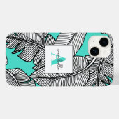 Tropische bladeren botanisch Case-Mate iPhone case (Achterkant (horizontaal))