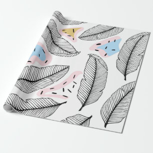 Tropische bladeren. Botanisch naadloos patroon. Vi Cadeaupapier