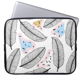 Tropische bladeren. Botanisch naadloos patroon. Vi Laptop Sleeve