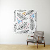 Tropische bladeren. Botanisch naadloos patroon. Vi Wandkleed (In situ)