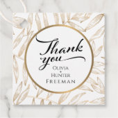 Tropische bladeren Botanische bruiloft gunst Label (Voorkant)