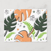 tropische bladeren briefkaart (Voorkant)