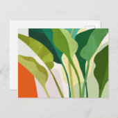 Tropische bladeren briefkaart (Voorkant / Achterkant)