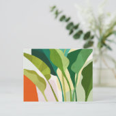 Tropische bladeren briefkaart (Staand voorkant)