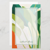 Tropische bladeren briefpapier (Voorkant / Achterkant)