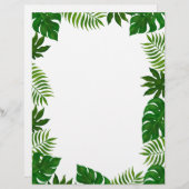 Tropische bladeren | Briefpapier voor weddenschapp (Voorkant / Achterkant)