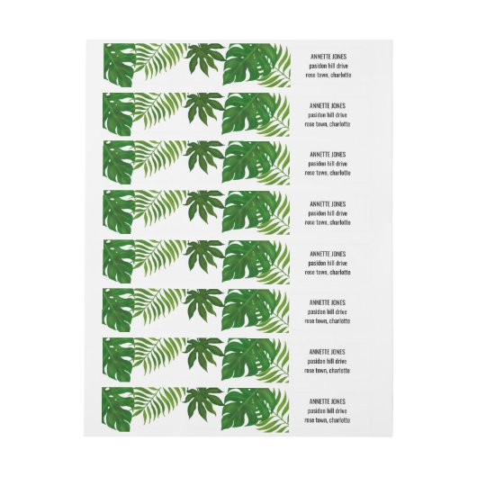 Tropische bladeren | Bruiloft (Vel)