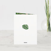 Tropische bladeren bruiloft dank je bedankkaart (Achterkant)