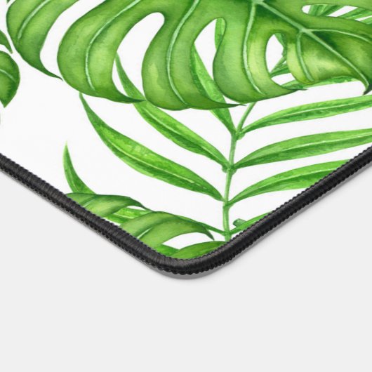 Tropische bladeren bureaumat (Hoek)