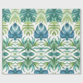 Tropische bladeren cadeaupapier (Vlak)