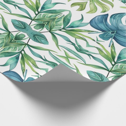 Tropische bladeren cadeaupapier (Hoek)