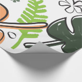 tropische bladeren cadeaupapier (Hoek)