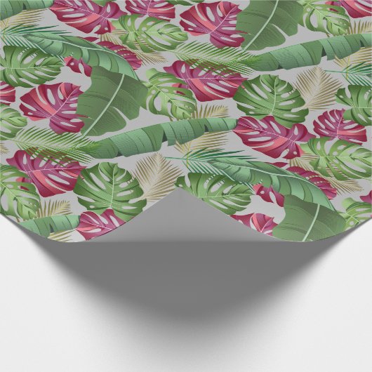 Tropische bladeren cadeaupapier (Hoek)