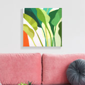 Tropische bladeren canvas afdruk (Insitu (Woonkamer))
