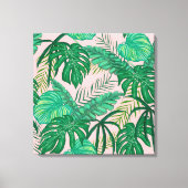 Tropische bladeren canvas afdruk (Voorkant)