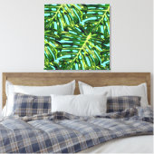 Tropische bladeren Canvas Print (Insitu (Slaapkamer))