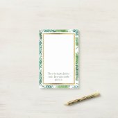 Tropische bladeren Christelijke Bijbel Verse Post  Post-it® Notes (Op bureau)