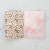 Tropische bladeren Cream Blush Gold Glitter Shine Kaart (Binnen)