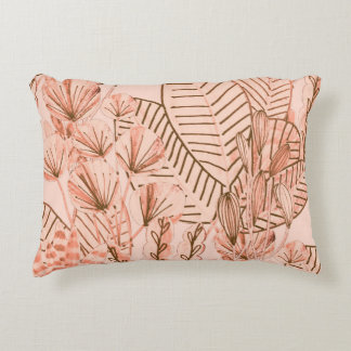 Tropische bladeren: creatief met de hand getekend accent kussen