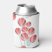 Tropische bladeren: creatief met de hand getekend blikjeskoeler (Blikje Voorkant)