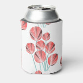 Tropische bladeren: creatief met de hand getekend blikjeskoeler (Blikje Achterkant)