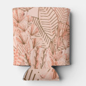 Tropische bladeren: creatief met de hand getekend  blikjeskoeler (Achterkant)