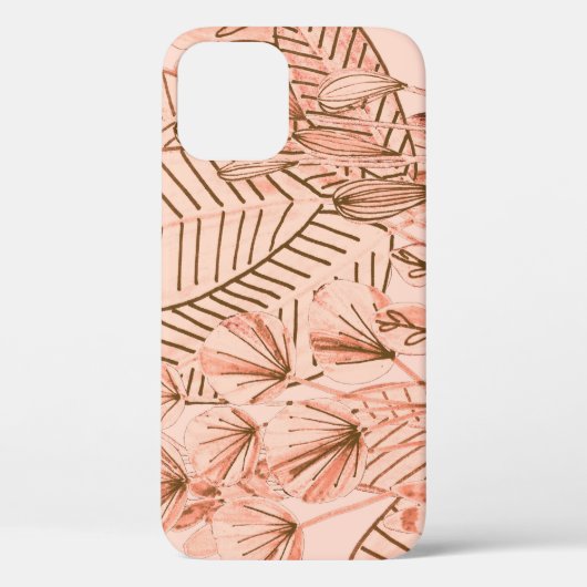 Tropische bladeren: creatief met de hand getekend Case-Mate iPhone case (Achterkant)