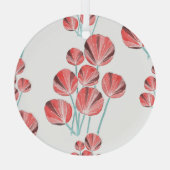 Tropische bladeren: creatief met de hand getekend  glas ornament (Achterkant)