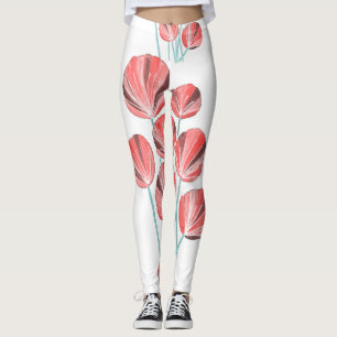 Tropische bladeren: creatief met de hand getekend  leggings