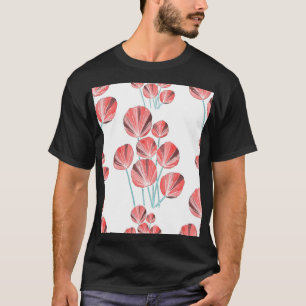 Tropische bladeren: creatief met de hand getekend t-shirt