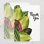 Tropische bladeren Dank u kaart (Voorkant / Achterkant)