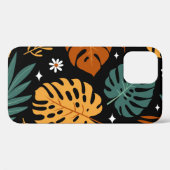 Tropische bladeren: donker naadloos. Case-Mate iPhone case (Achterkant (horizontaal))