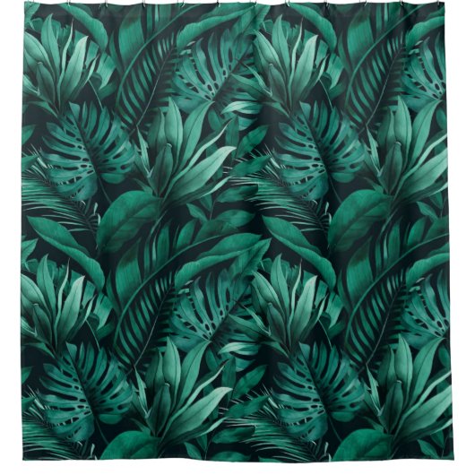 Tropische bladeren douchegordijn (Voorkant)