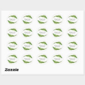 Tropische bladeren Elegant Chic Summer Wedding Fav Ronde Sticker (Vel)