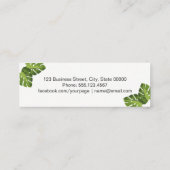 Tropische bladeren elegant visitekaartje (Achterkant)