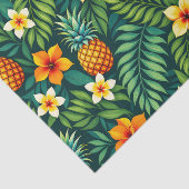 Tropische bladeren en ananaspatroon tissuepapier (Detail)