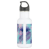 Tropische bladeren en bloemen 2 waterfles (Achterkant)