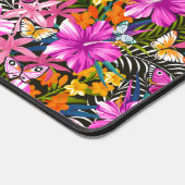 Tropische bladeren en bloemen bureaumat (Hoek)