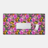 Tropische bladeren en bloemen bureaumat (Keyboard & Muis)
