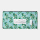 Tropische bladeren en bloemen bureaumat (Keyboard & Muis)