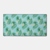 Tropische bladeren en bloemen bureaumat (Voorkant)