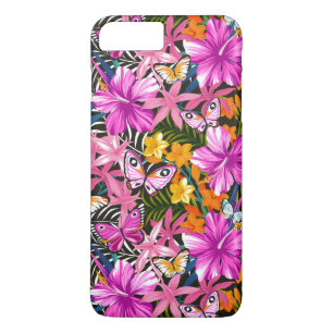 Tropische bladeren en bloemen iPhone 8/7 plus hoesje