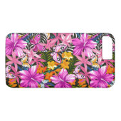 Tropische bladeren en bloemen Case-Mate iPhone case (Achterkant (Horizontaal))