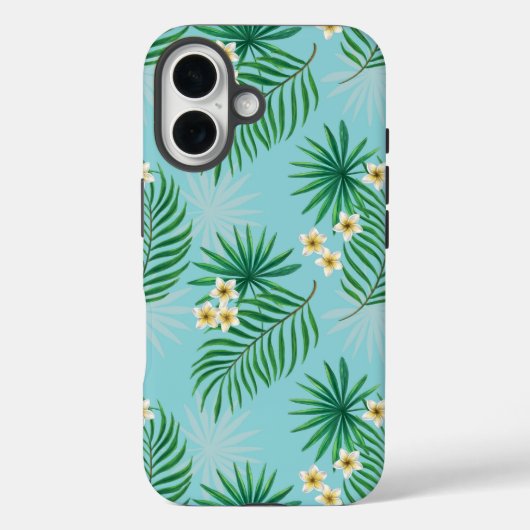 Tropische bladeren en bloemen Case-Mate iPhone case (Achterkant)