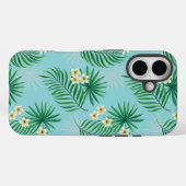 Tropische bladeren en bloemen Case-Mate iPhone case (Achterkant (horizontaal))