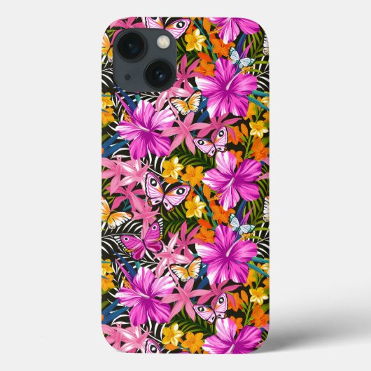 Tropische bladeren en bloemen Case-Mate iPhone case (Achterkant)