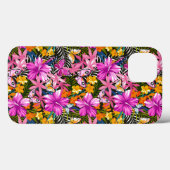 Tropische bladeren en bloemen Case-Mate iPhone case (Achterkant (horizontaal))